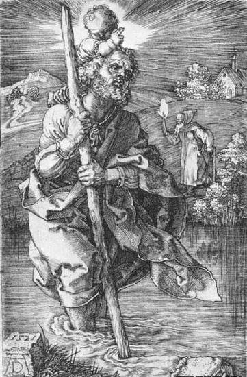 Albrecht Durer St Christopher Facing to the Right Spain oil painting art
